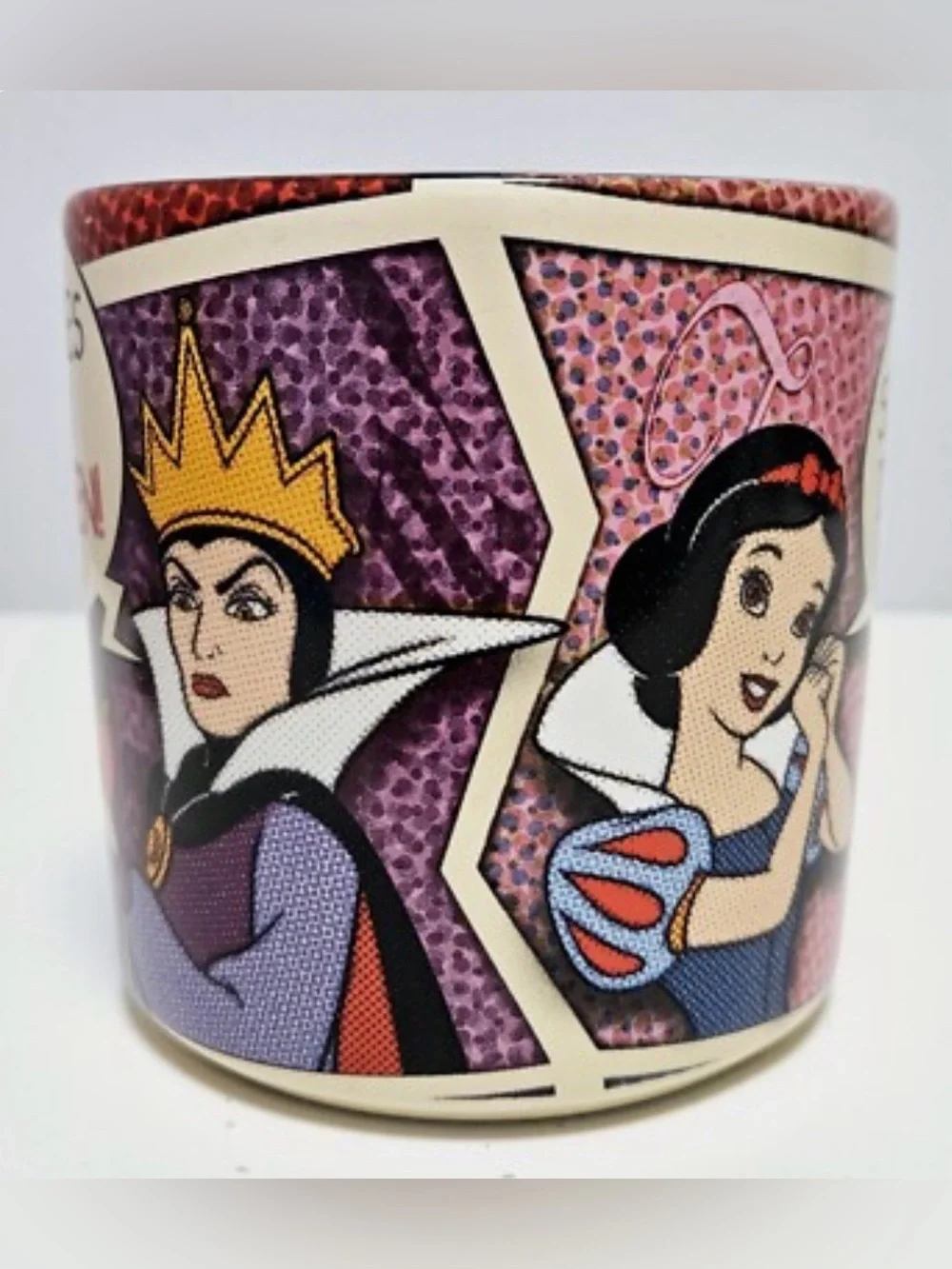 Disney Purple Snow White & Evil Queen Comic Style Ceramic Mug